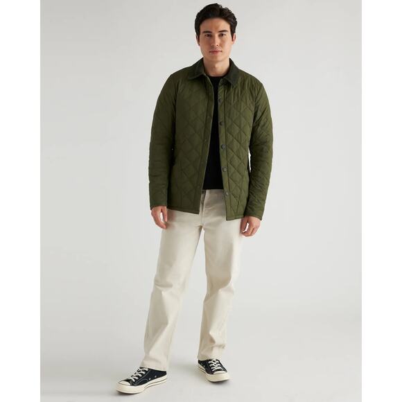 QUINCE Olive Green Featherless Quilted Jacket NWT Size XL - Picture 2 of 11